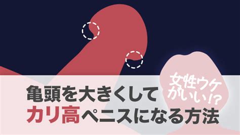 カリ高にする|【泌尿器科の医師が解説】亀頭を大きくする4つの方。